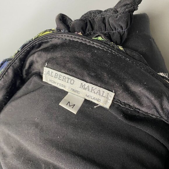 VTG Alberto Makali Artsy Leopard Rainbow Zip Lightweight Jacket Womens Sz M - Picture 6 of 7